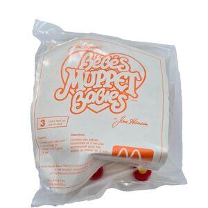 Vintage 1986 McDonald’s Happy Meal Muppet Fozzie Bear On Horse Toy New Sealed